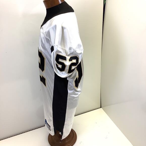 Vtg Adidas College Football Practice Jersey #52 White Gold Black Sz 50 Made USA - Picture 3 of 9